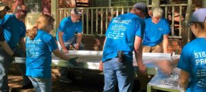 516 Project volunteers installing an aluminum ramp - 516 Project Fredericksburg Virginia